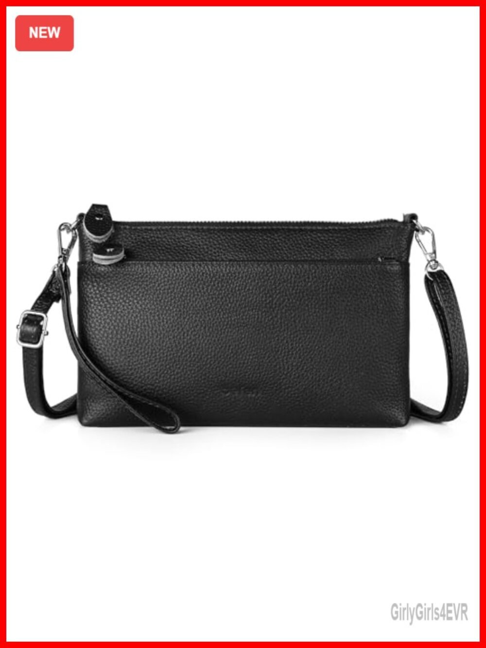 Genuine Leather RFID Blocking Wristlet Clutch Crossbody Bag